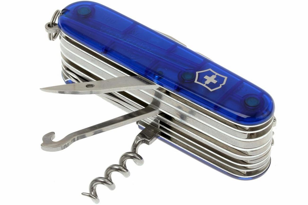 Victorinox Swisschamp transparant blauw 1.6795.T2 Zwitsers zakmes