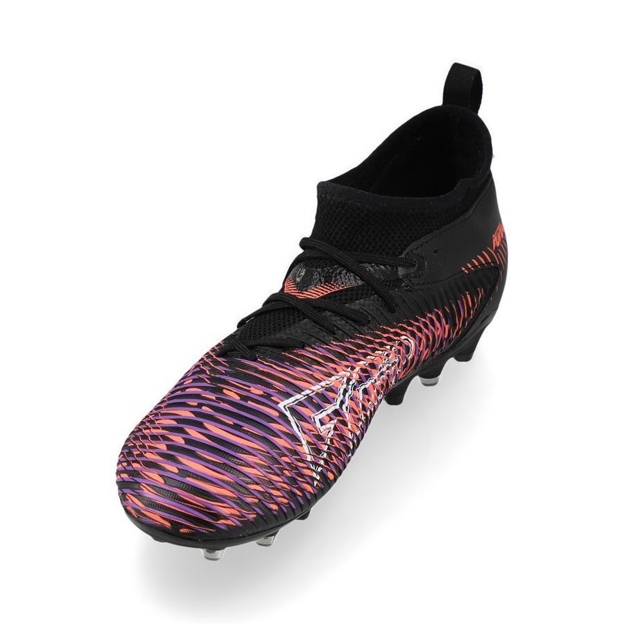 PUMA Future 8 Match MG Unlimited - Noir/Blanc/Glowing Red Enfant