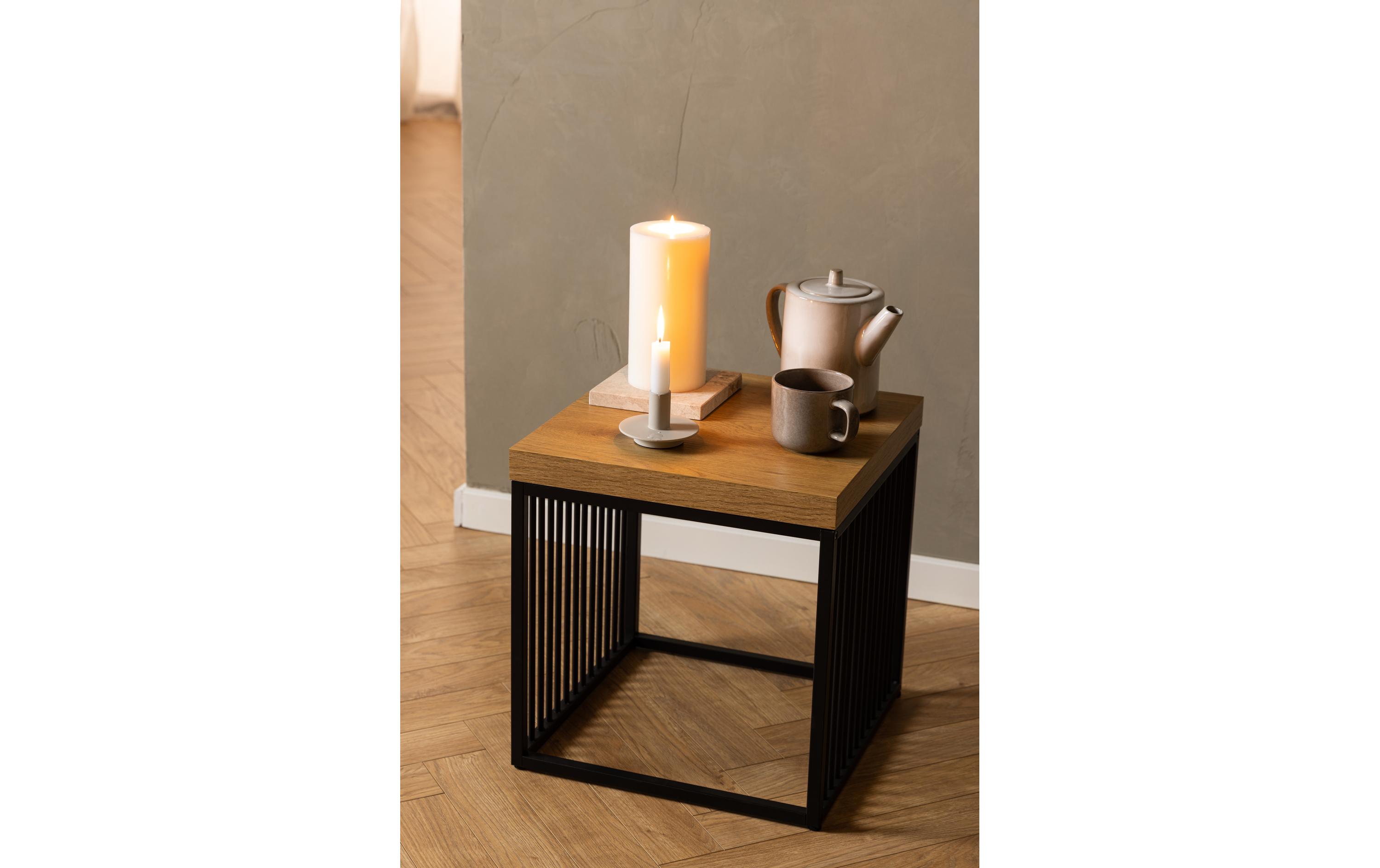 Beistelltisch Strington 40 x 40 x 42 cm, Braun/SchwarzSofatisch