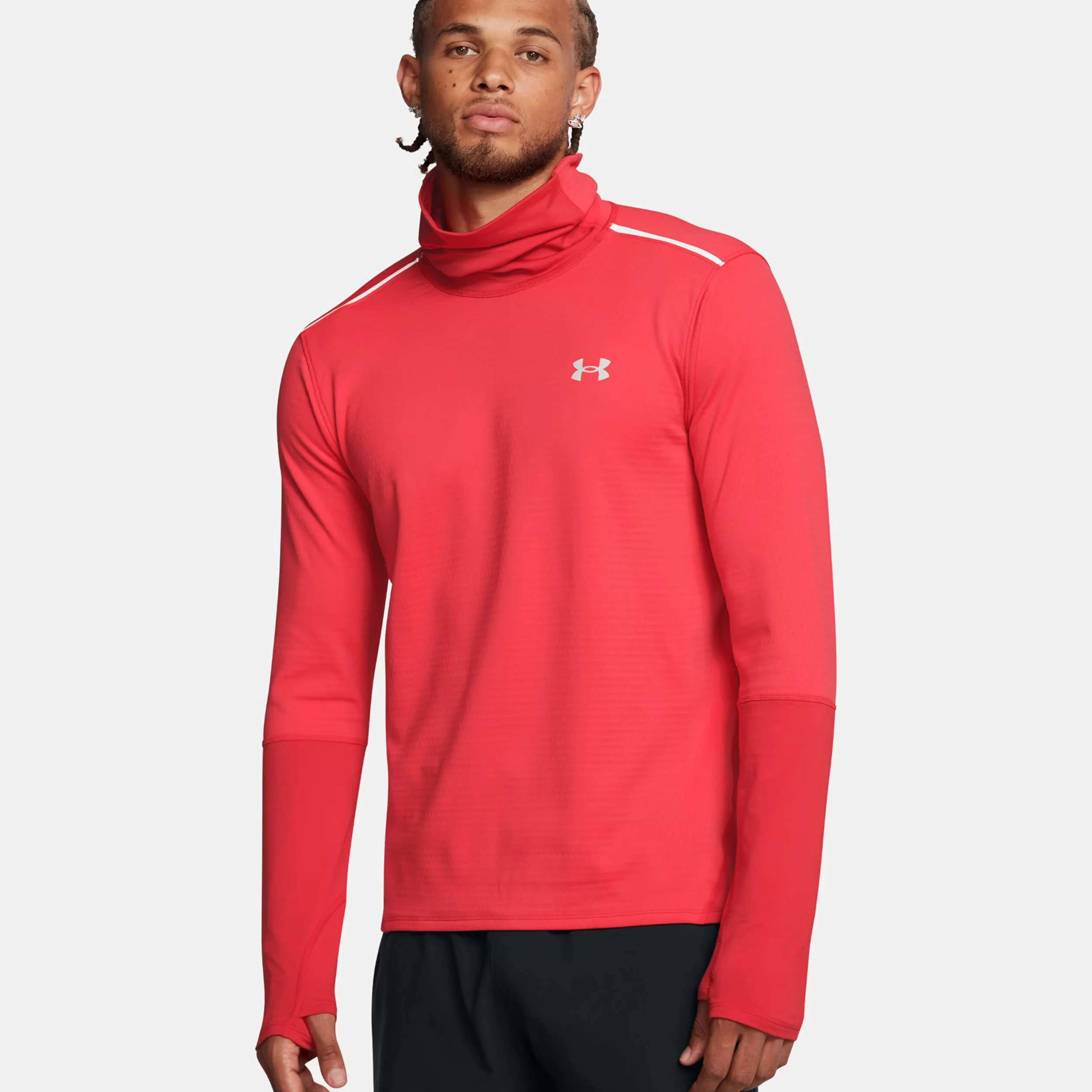 Under Armour Vanish Funnel Top Haut Manches Longues Hommes - Corail