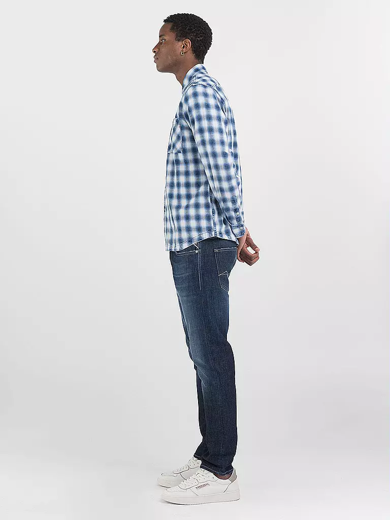 REPLAY Hemd Regular Fit  blau