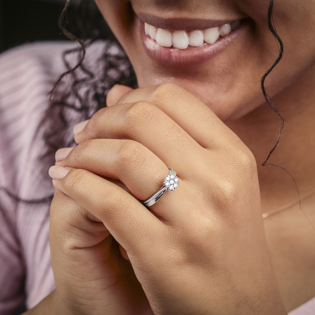 Verlobungsring 750/18 K Weissgold mit Diamanten 0.33 ct H/si by CHRISTIAN