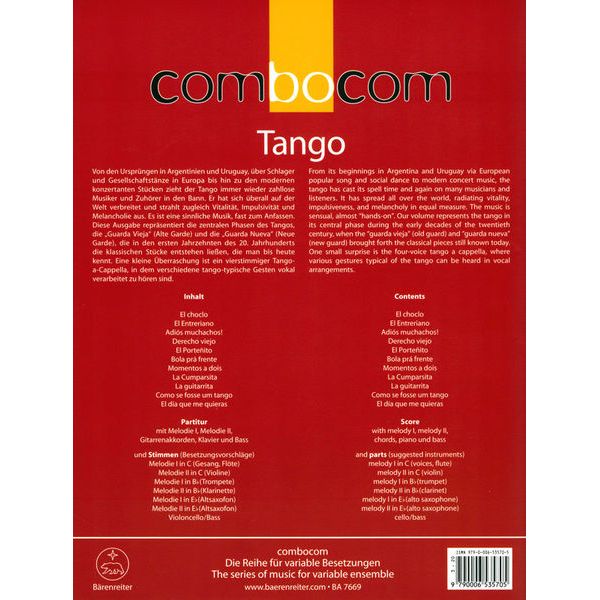 Bärenreiter combocom Tango