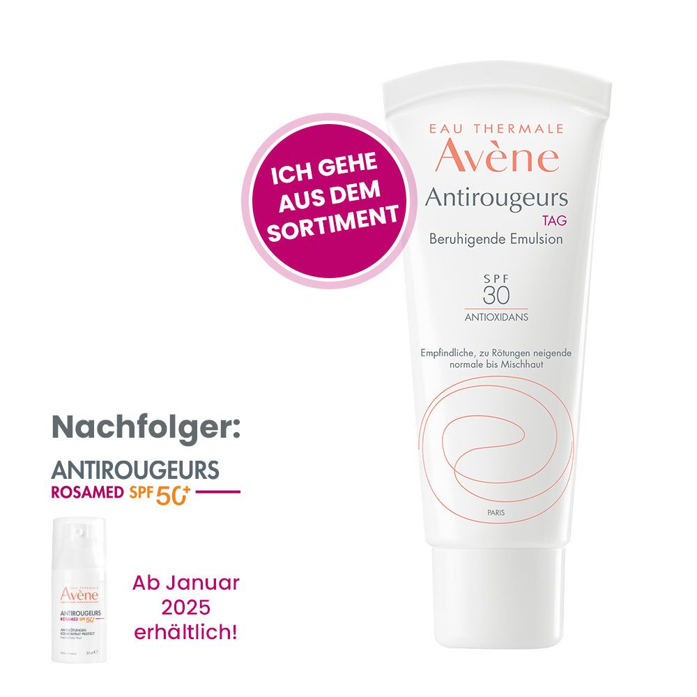 Avène Antirougeurs Tag Beruhigende Emulsion mit SPF 30 - beruhigend bei Rötungen und Rosacea-Behandlung