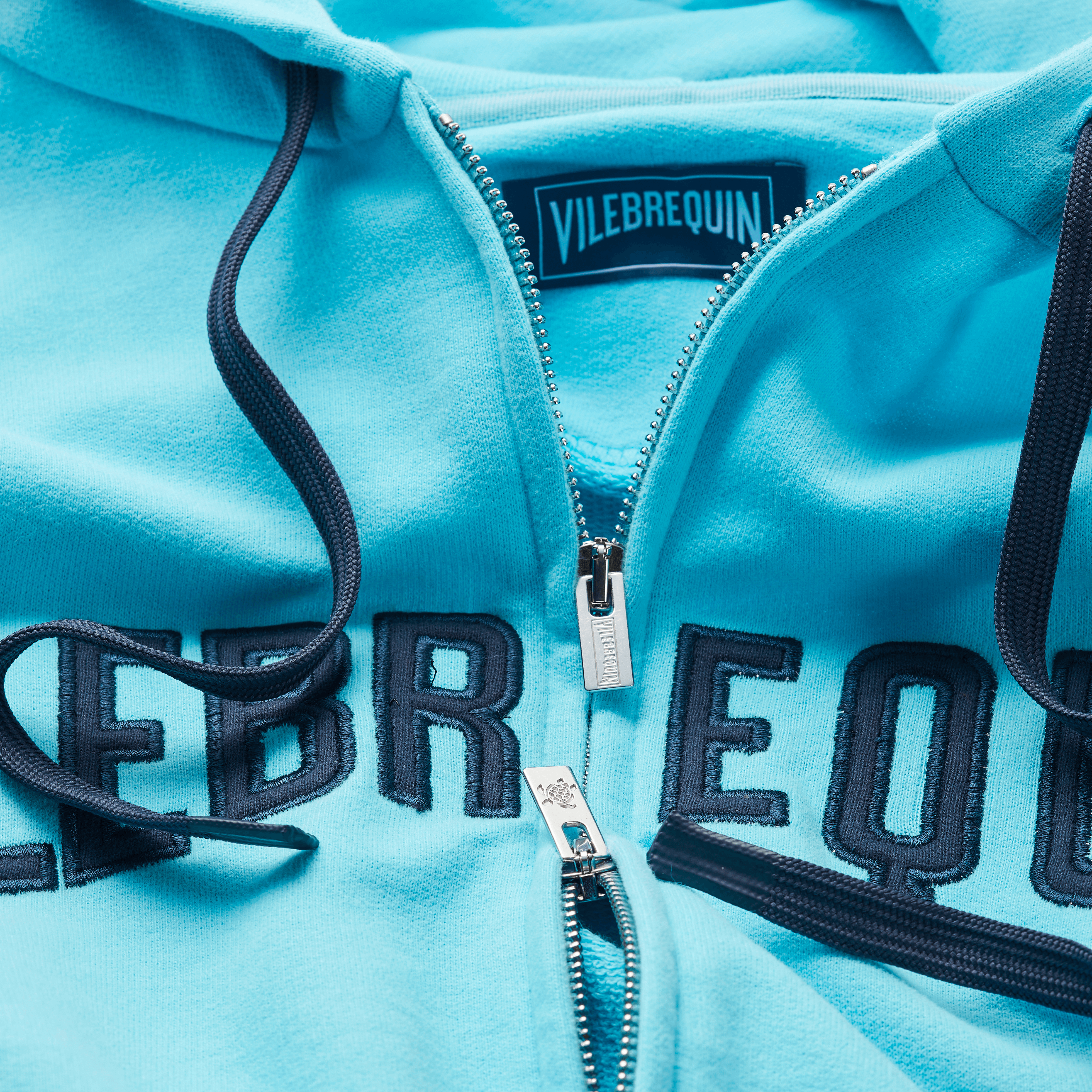 Sweat à Capuche en Coton Homme Logo Brodé