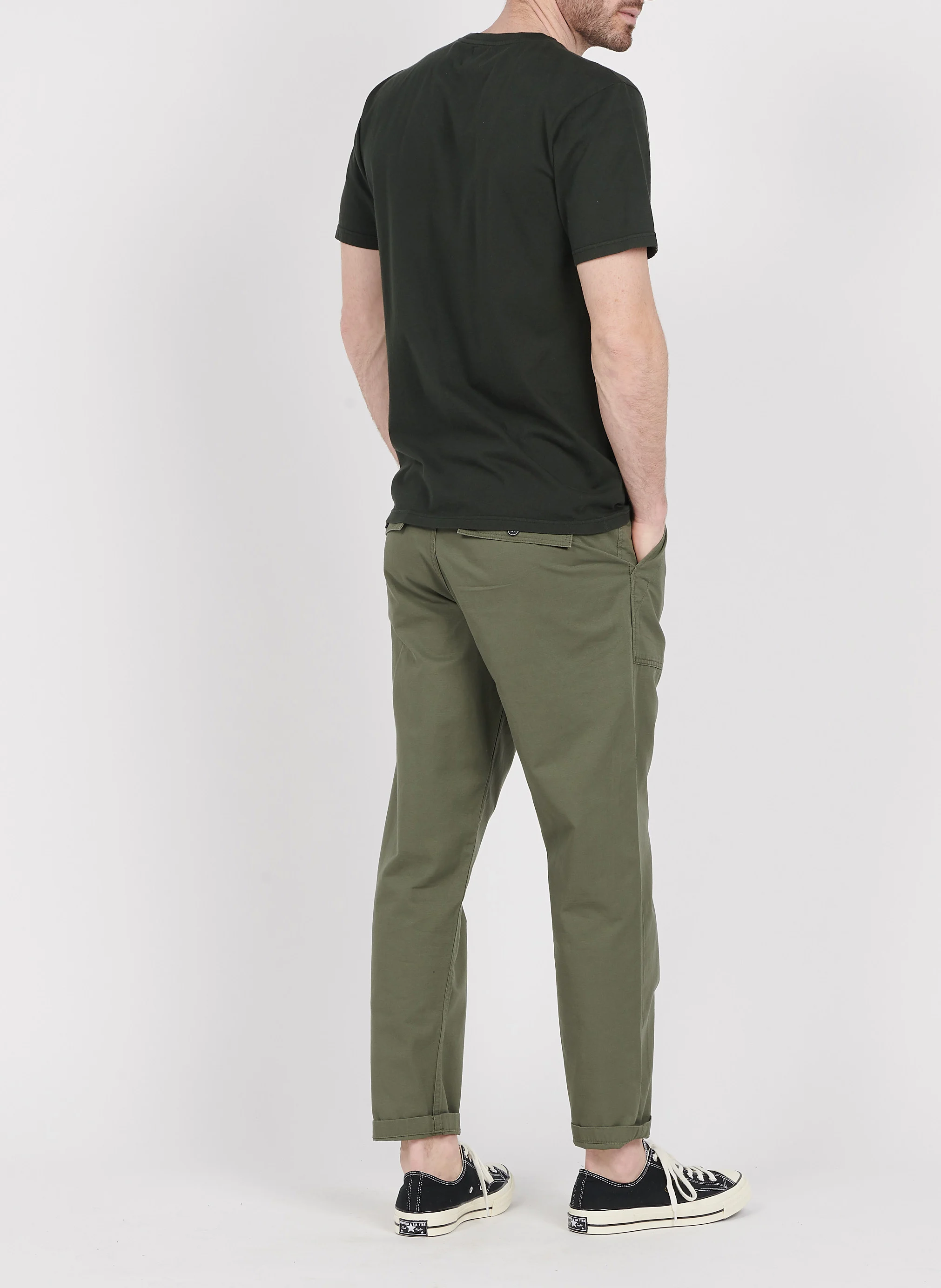 T-shirt col rond en coton biologique | Vert
