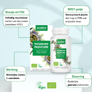 Purasana Biologische Passiebloem Capsules 120VCP