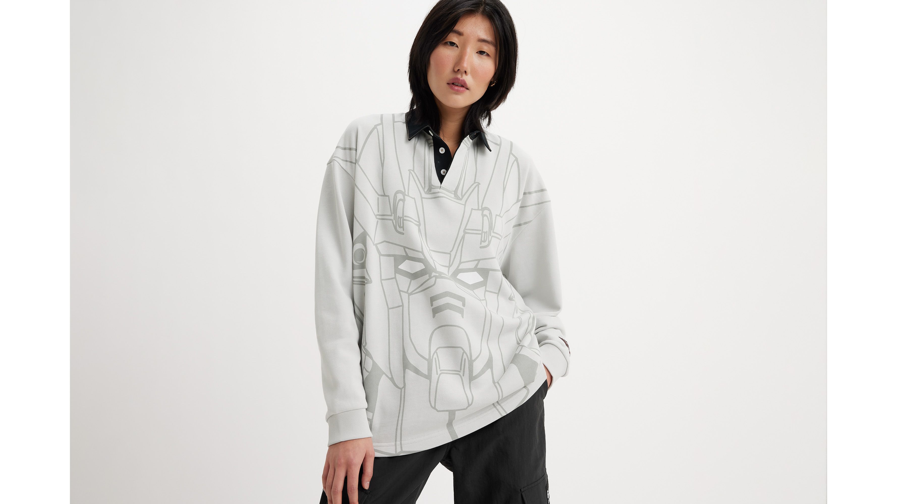 Polo de rugby Levi's® x Gundam SEED - Robolution Grey - Gris