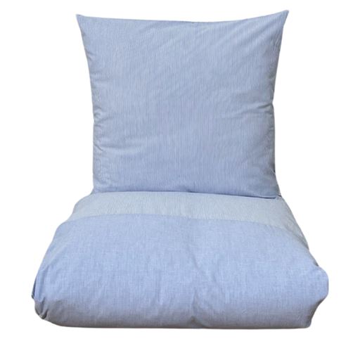 OMHU Mini Stripe Patchwork Sengelinned, Blue, 140x200 cm