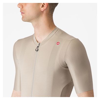 Maillot Manches Courtes Castelli Espresso Beige