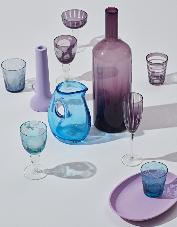 POLSPOTTEN Multicolour Cuttings champagneglas set van 6
