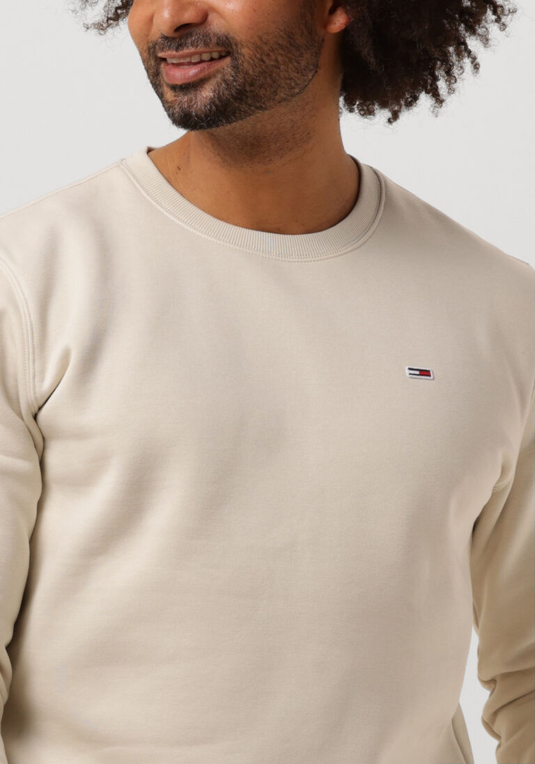 TOMMY JEANS beige tommy jeans sweater tjm regular fleece c neck