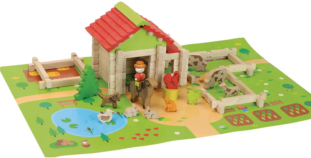 MA PREMIERE PETITE FERME EN BOIS  -80 PIECES