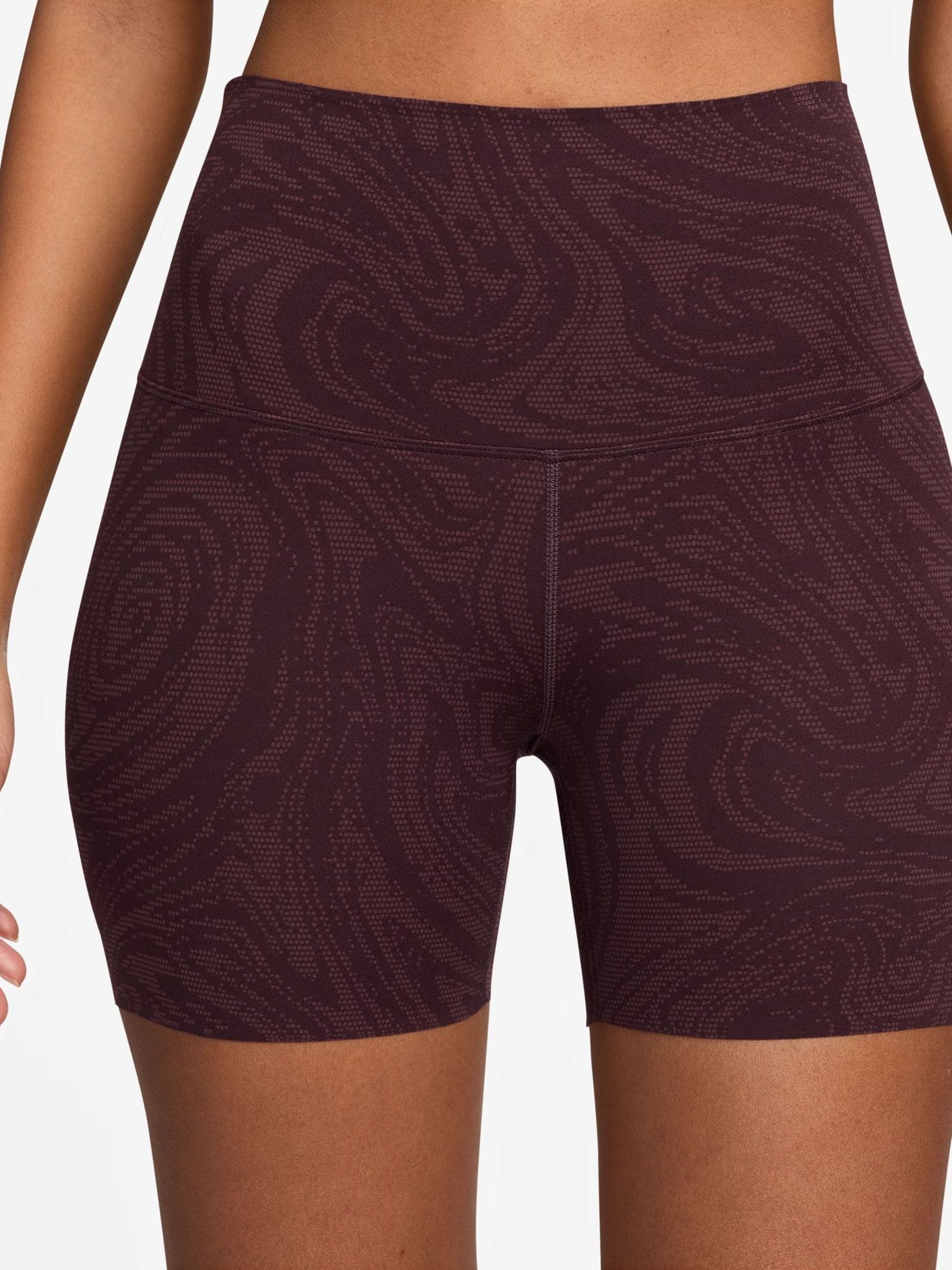 Nike Zenvy Gentle Support High Waisted 5 Inch Printed Biker Shorts