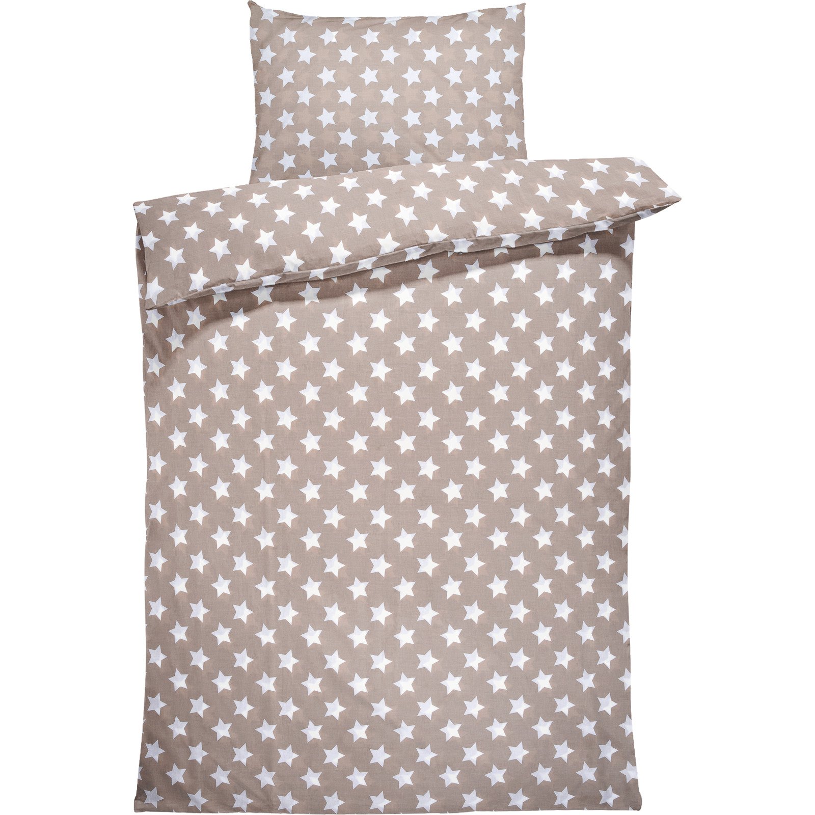Bettwäsche Renforcé Sterne beige