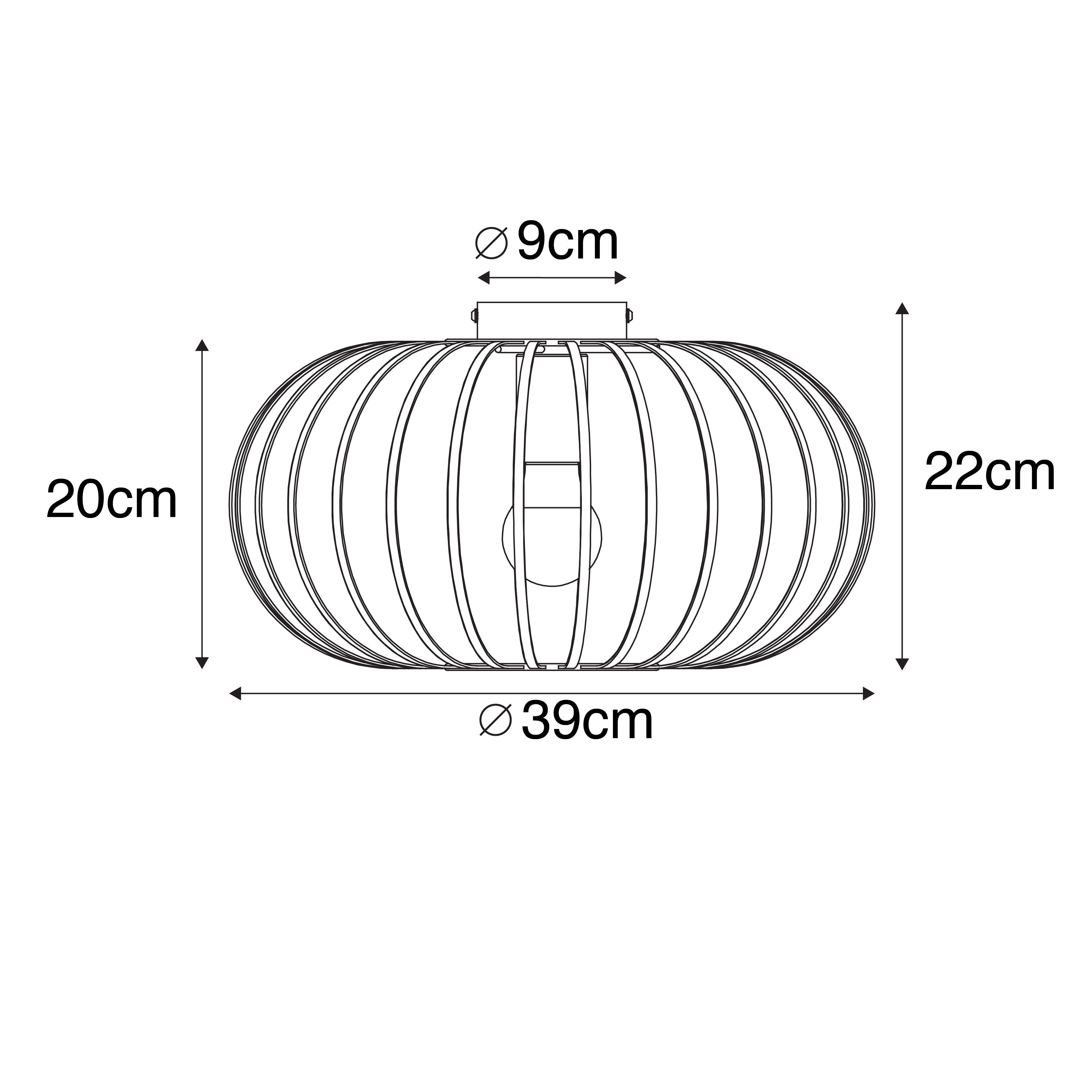 Design plafondlamp wit 39 cm - Johanna
