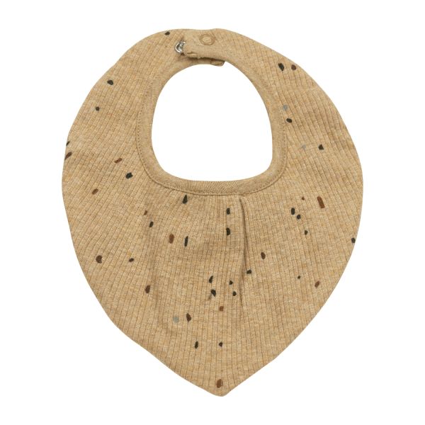 Meyco Baby Rib Mini Spot Bandana Slabbetjes - 2 stuks - Toffee Melange