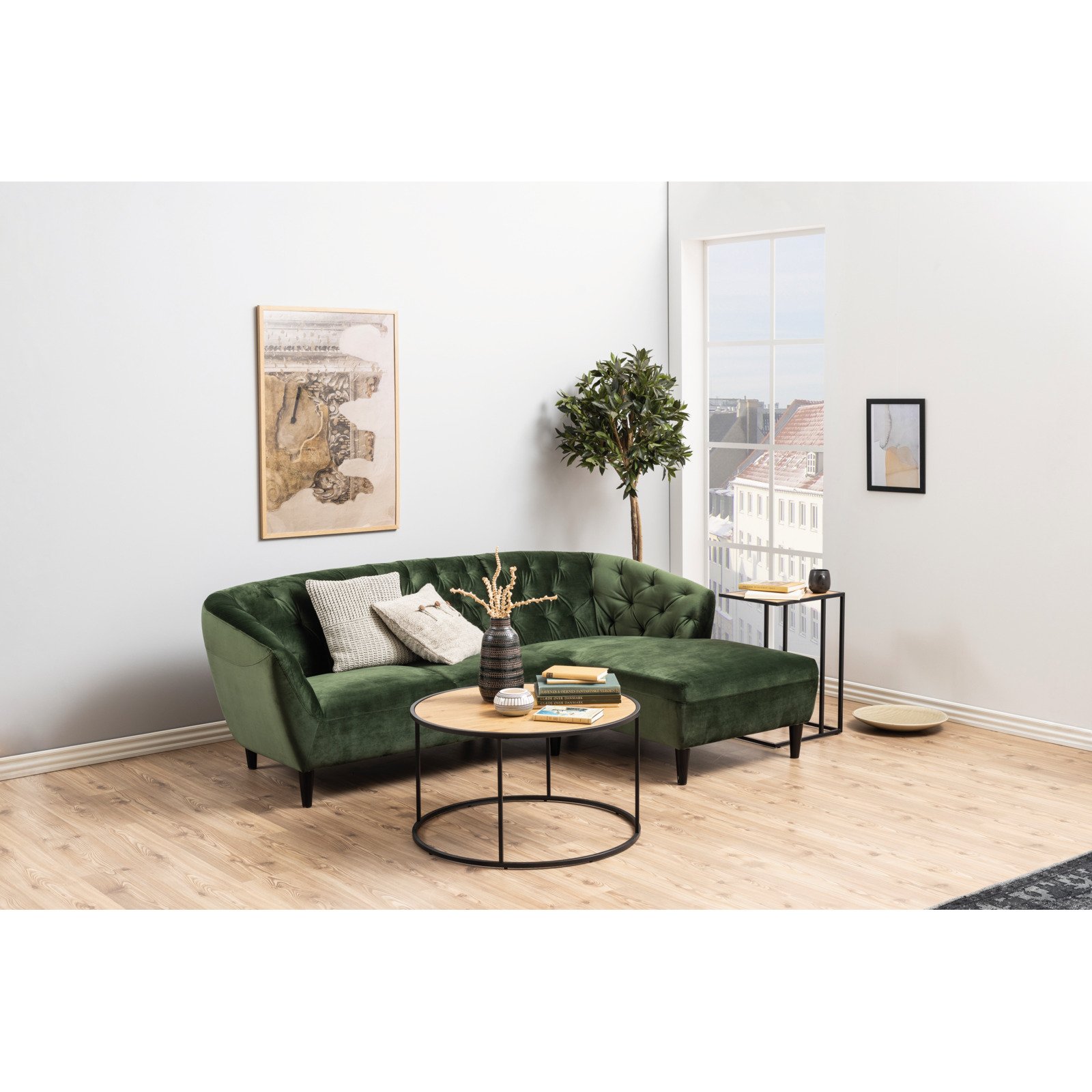 Beistelltisch Wade MDF Wildeiche 43 x 63 x 35 cm