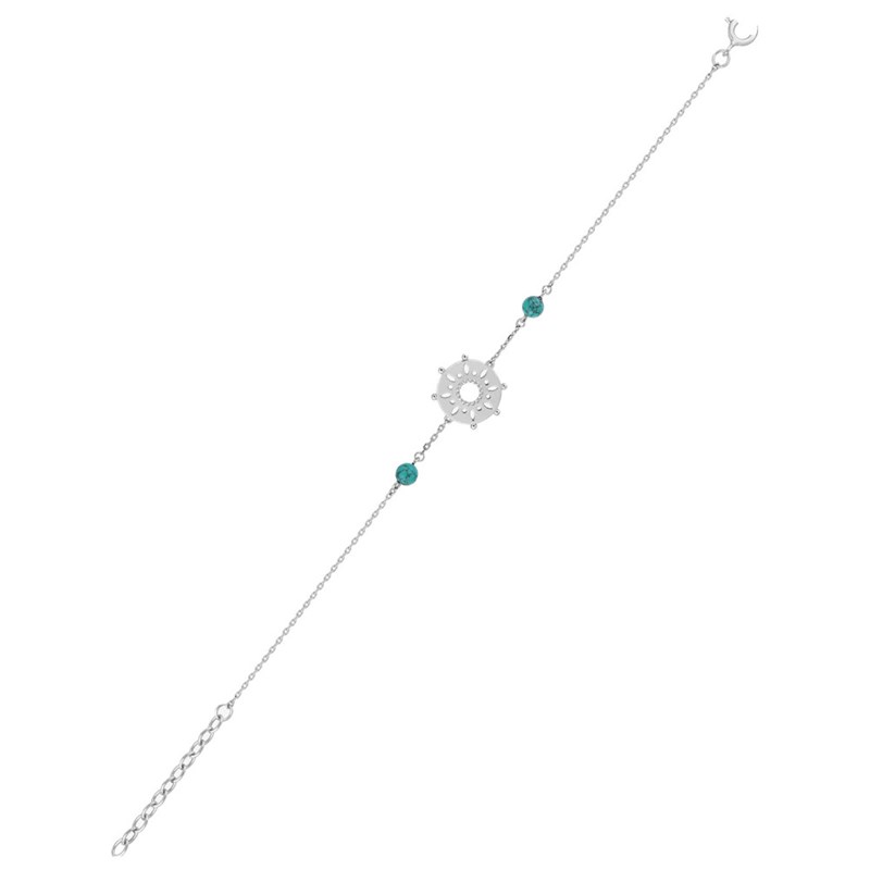 Bracelet Femme - Turquoise - Argent 925 - Longueur : 18 cm