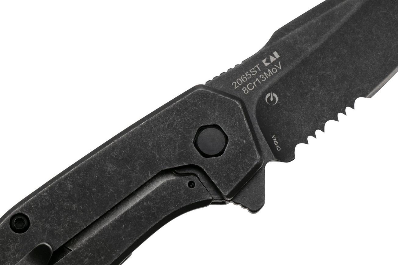 Kershaw Gravel Serrated 2065ST Blackwashed Stainless zakmes