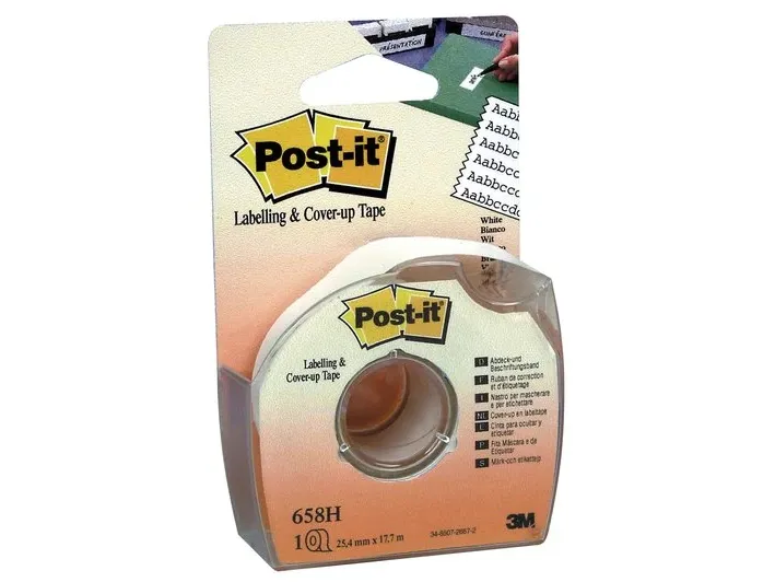 Korrektionstape 3M Post-it med dispenser 25 mm x 17 m hvid
