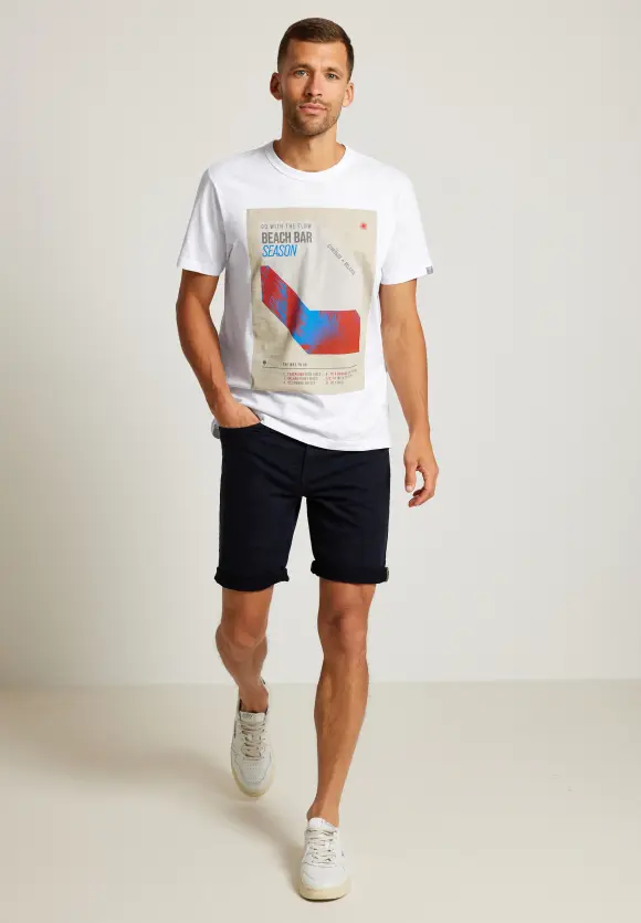 T-Shirt mit Frontprint - White
