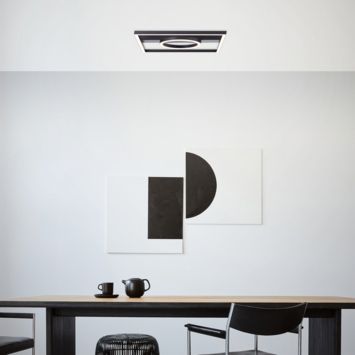 Brilliant plafondlamp Maureen 24W 2700lm zwart