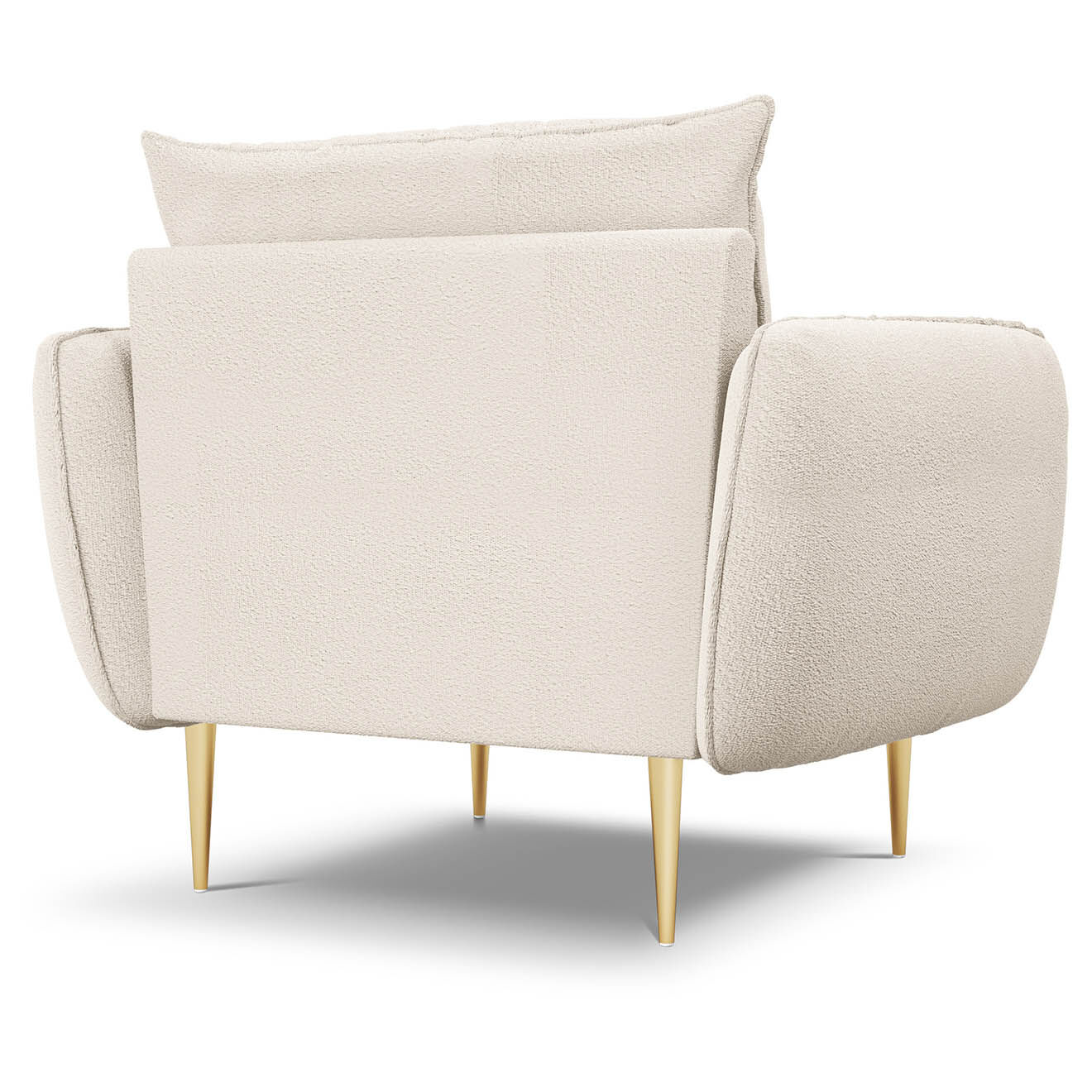 Cosmopolitan Design Fauteuil Vienna bouclette beige - 95x92x95 cm