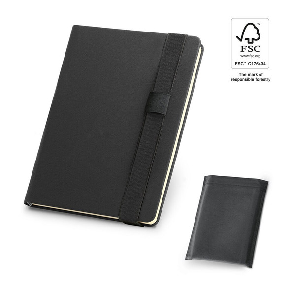 hi!dea 93789 - Bloc-notes A5 en PU avec pages non lignées de couleur ivoire