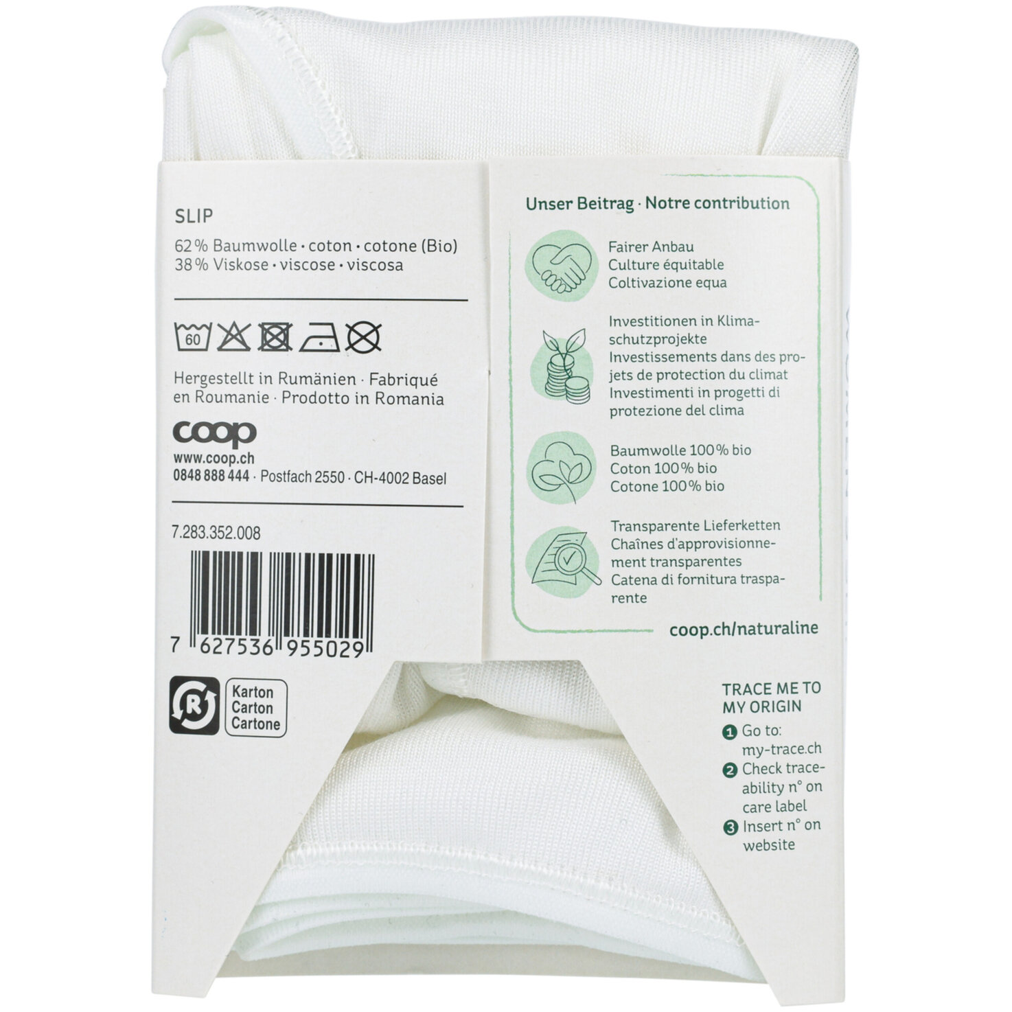 Naturaline Textil Damen Slip weiss XL