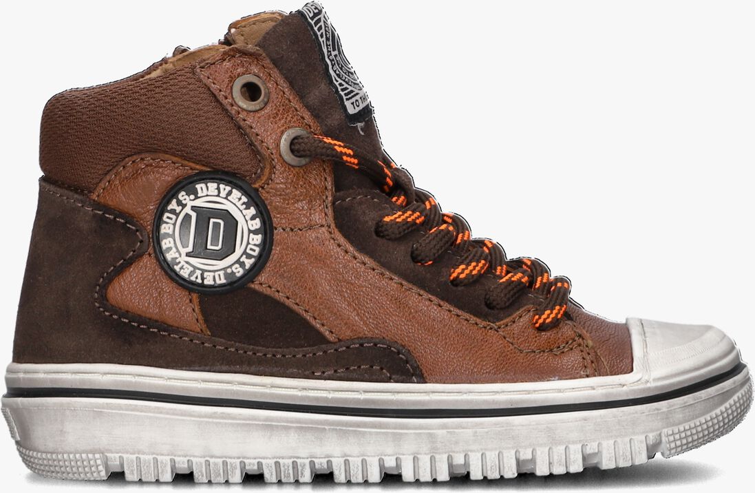 DEVELAB cognac develab hoge sneaker 44301