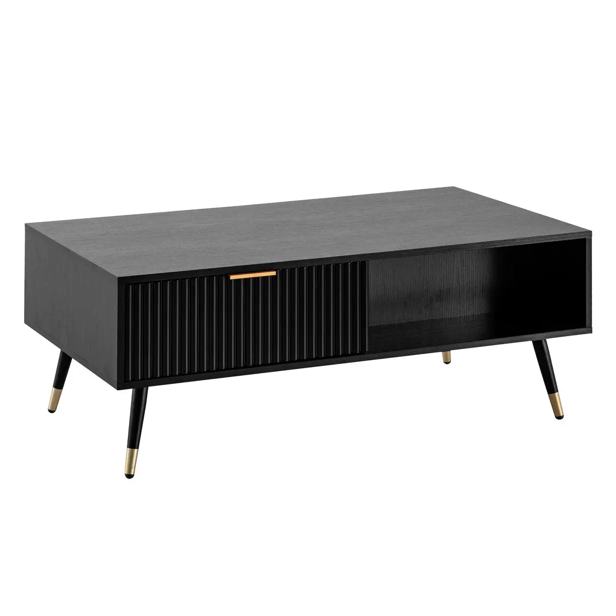 Couchtisch Saint-Gaudens Eiche,gold,kupfer,schwarz