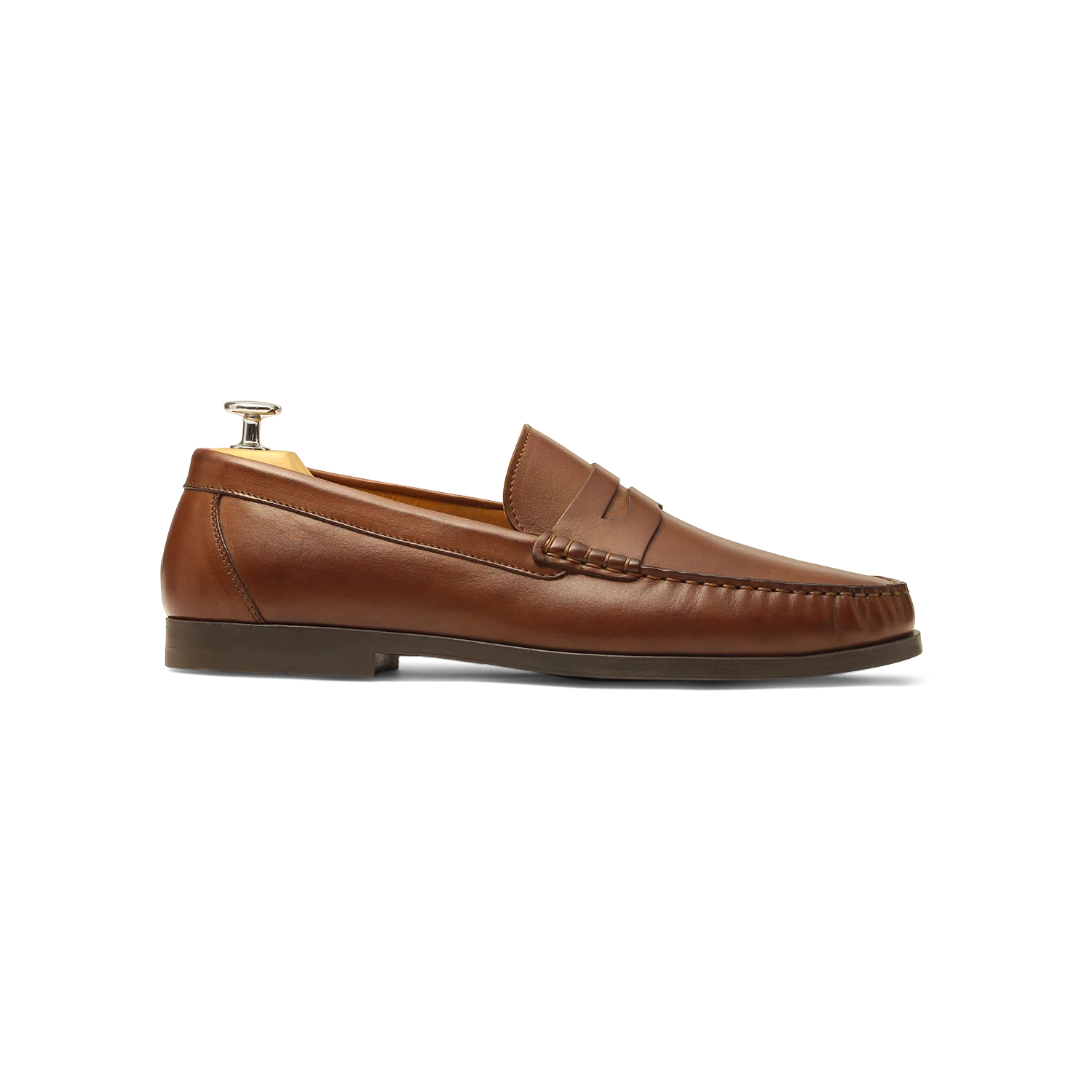 Bay-Mocassin en cuir cognac