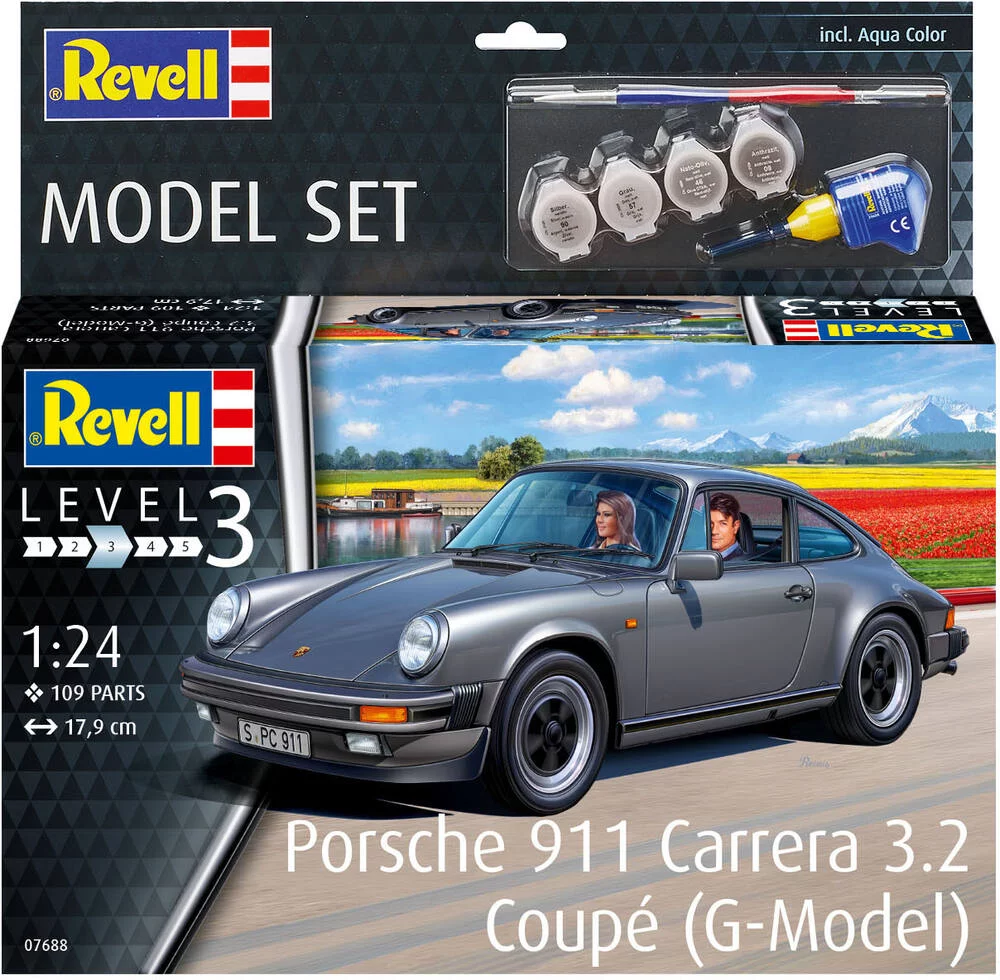 MAQUETTE - MODEL SET PORSCHE 911 CARRERA 3.2 COUPE (G-MODEL) - 1\/24