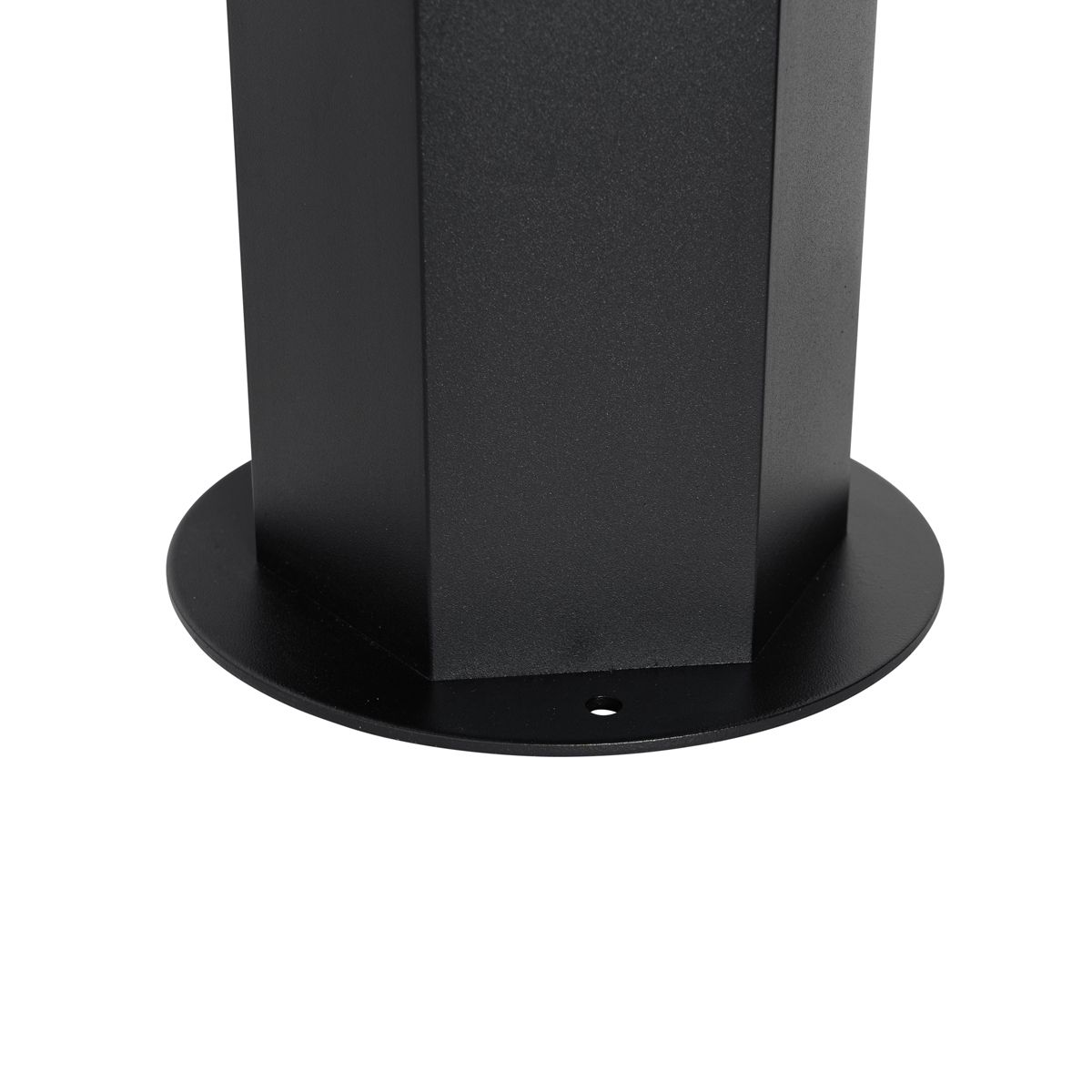 Staande buitenlamp zwart met smoke kap zeshoek 70 cm - Denmark
