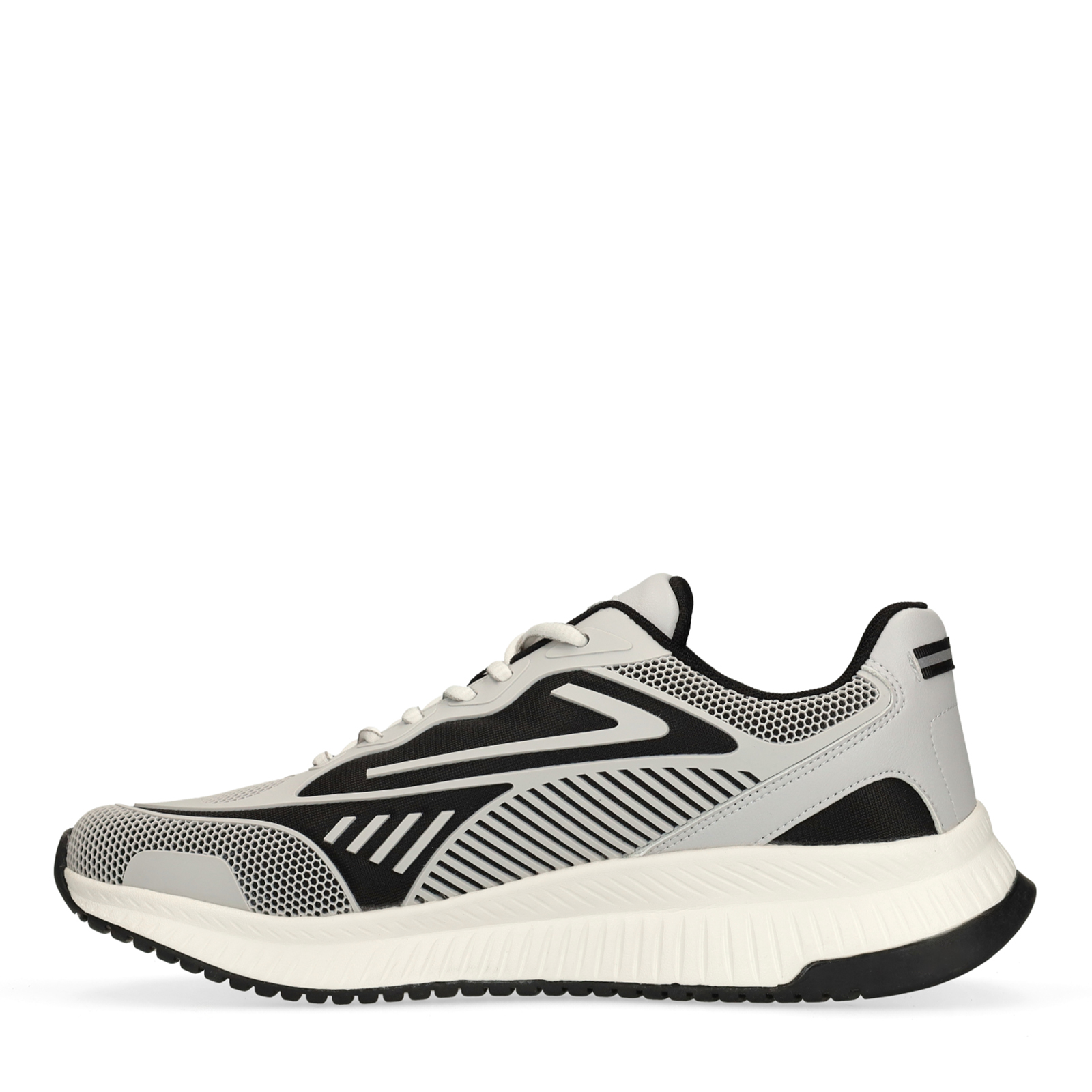Grijze leren sneakers