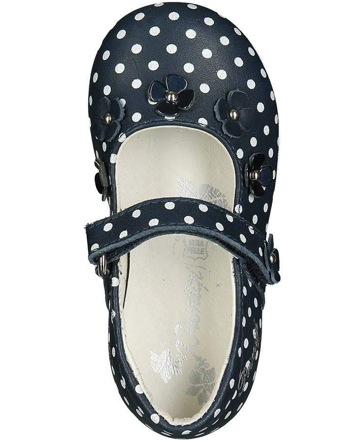 Spangenschuhe SUMMER GIRL DOTS in dunkelblau/weiß