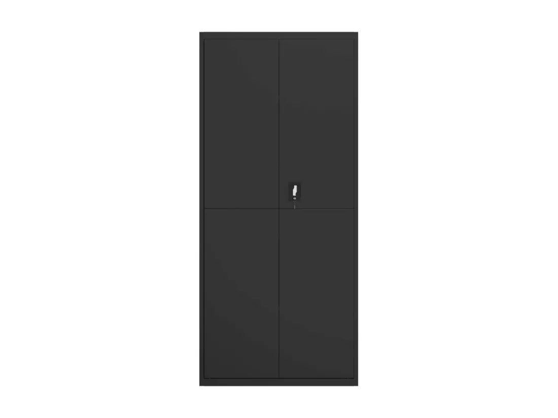 Classeur noir 90x40x200 cm acier