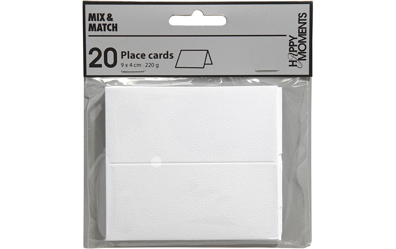 Tischkarte 9 x 4 cm, 20 Stück, ChamoisPlatzkarten