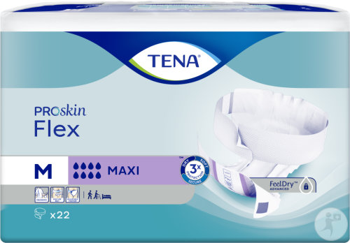 Tena Proskin Flex Maxi Change Complet Absorbant Avec Ceinture Flexible Taille M 22 Pièces