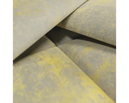 Wandkussen print goud beton fluweel look 30 x 60 cm