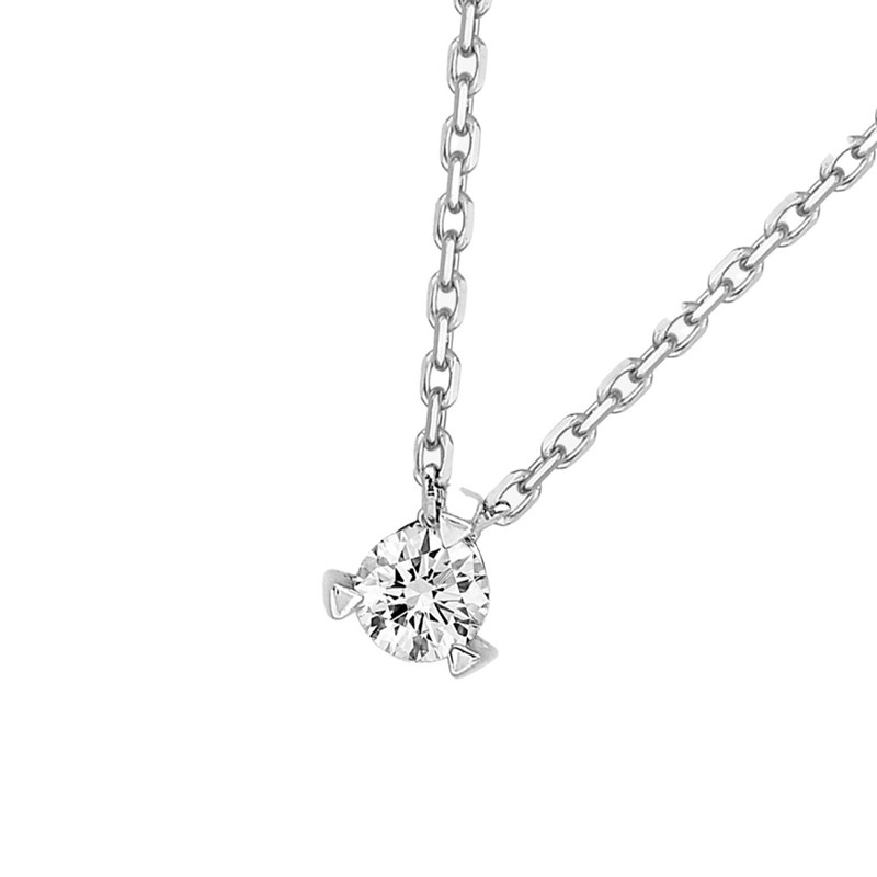 Collier Femme - Or 18 Carats - Diamant 0,1 Carats - Longueur : 42 cm