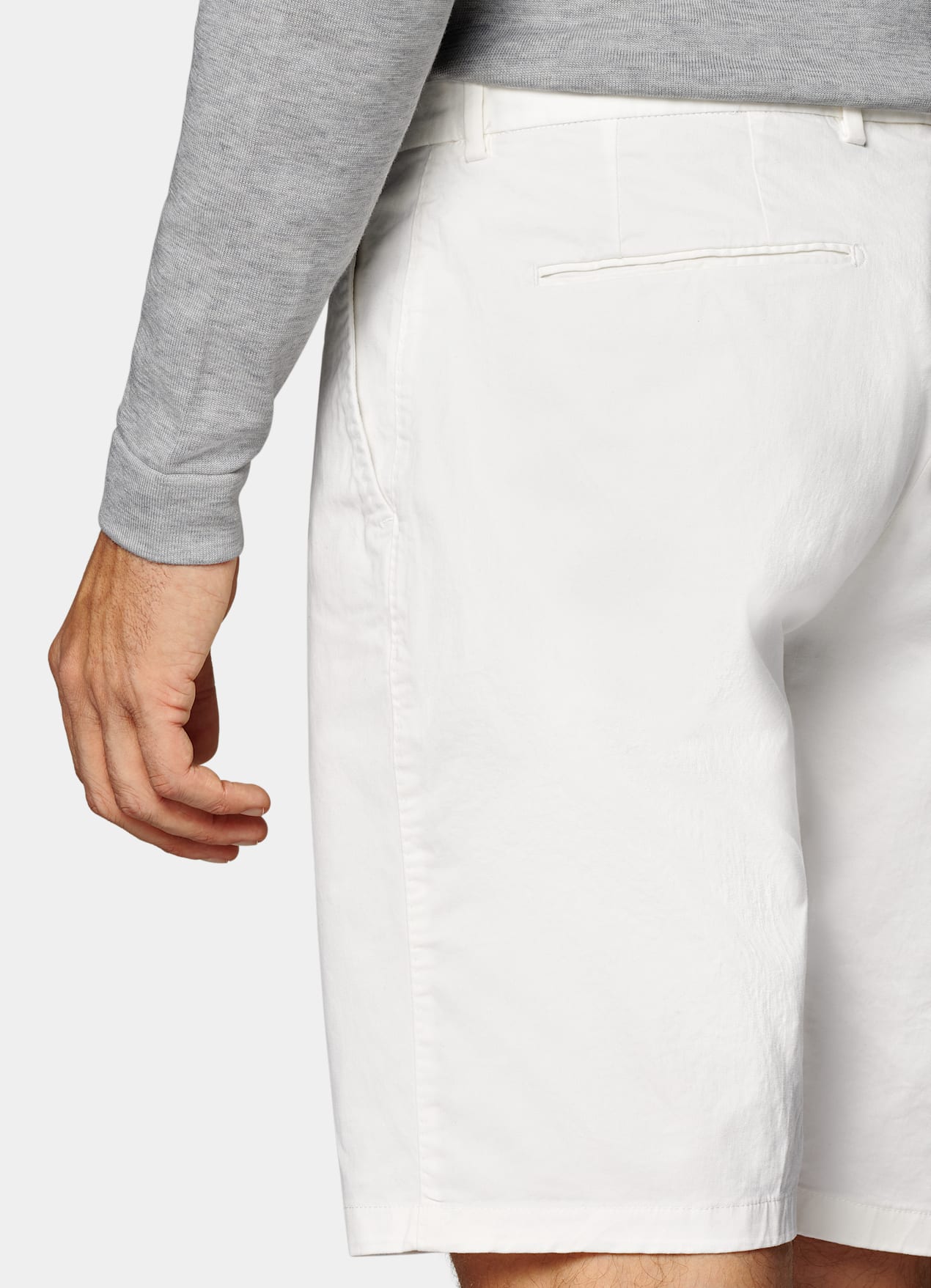 Short Slim Leg blanc cassé