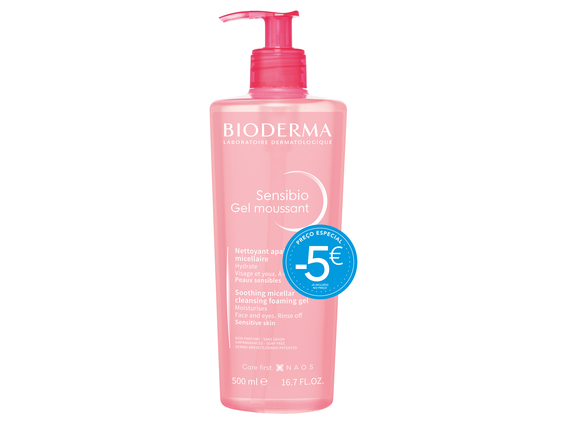 GEL MOUSSANT BIODERMA SENSIBIO 500ML