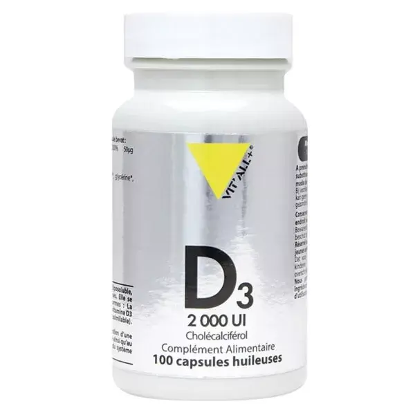Vit'all+ Vitamina D3 2000 UI 50µg - 100 cápsulas oleosas