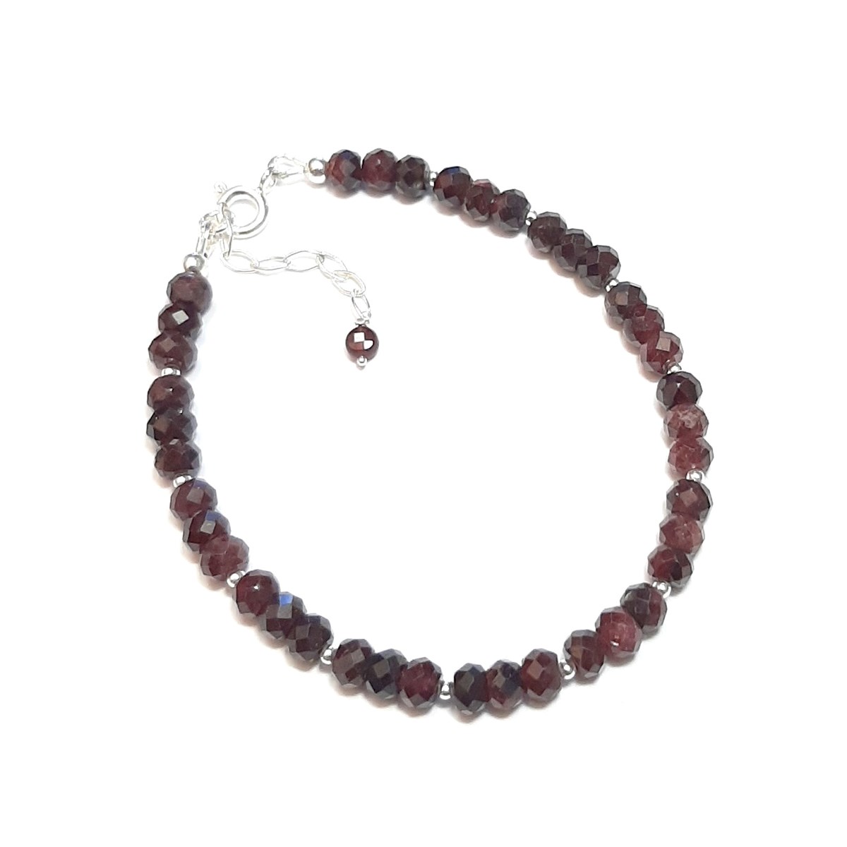 Bracelet en Grenat et Argent 925