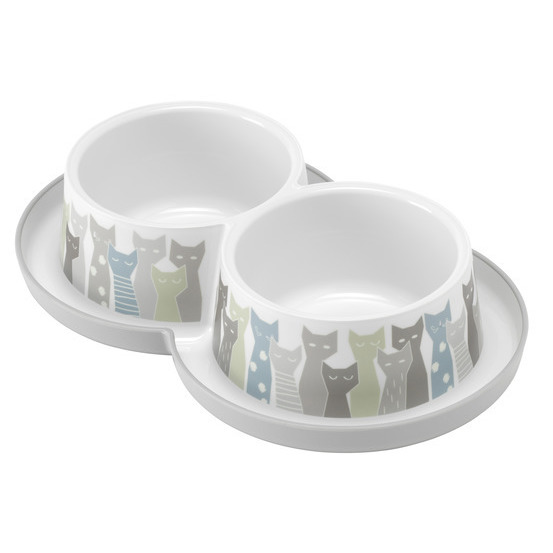 Double gamelle pour chat 