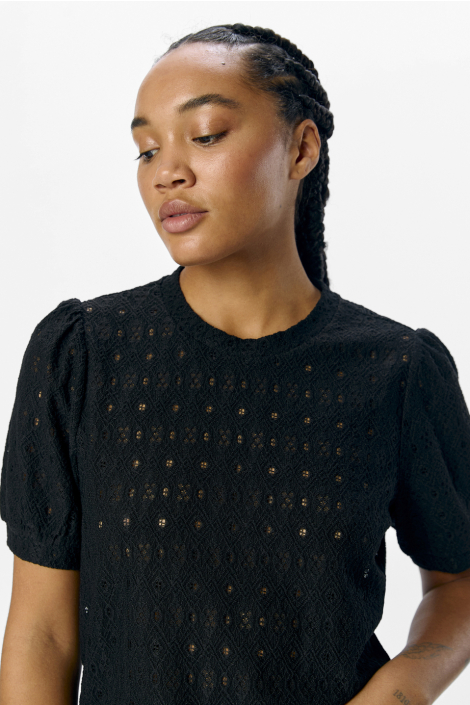 Object zwarte dames t-shirt