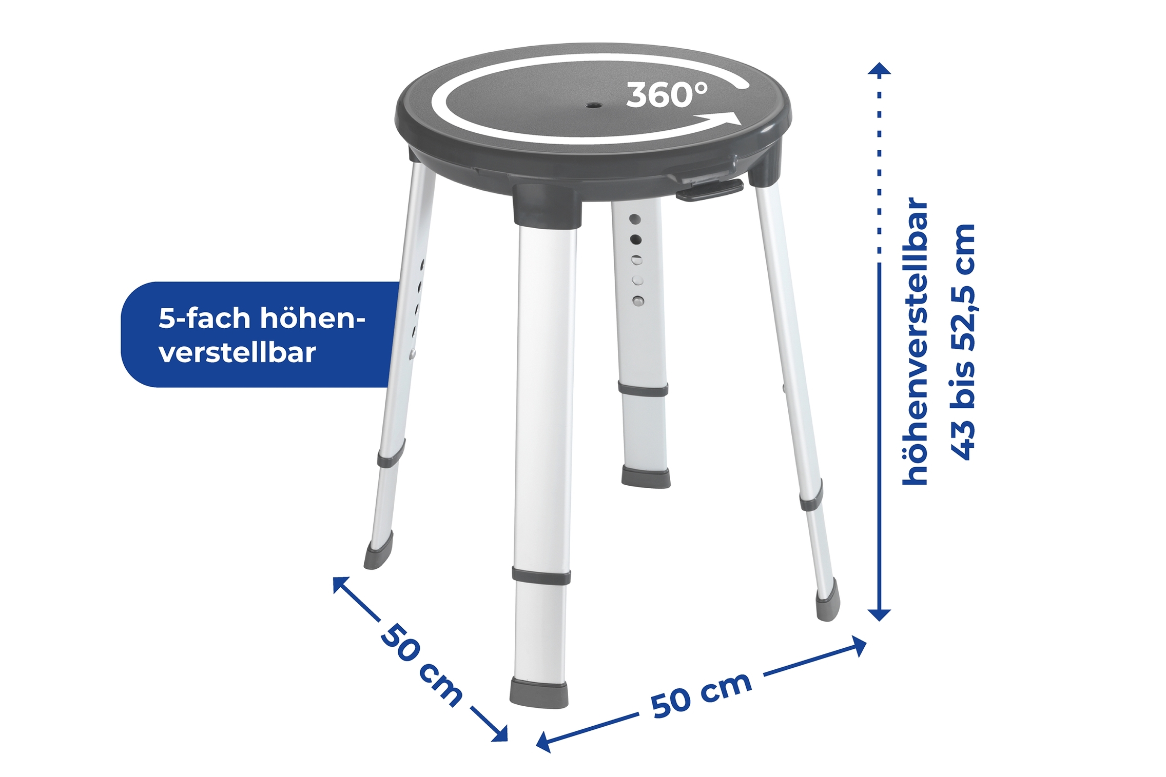 Wenko Secura Premium hygienebadkruk rond