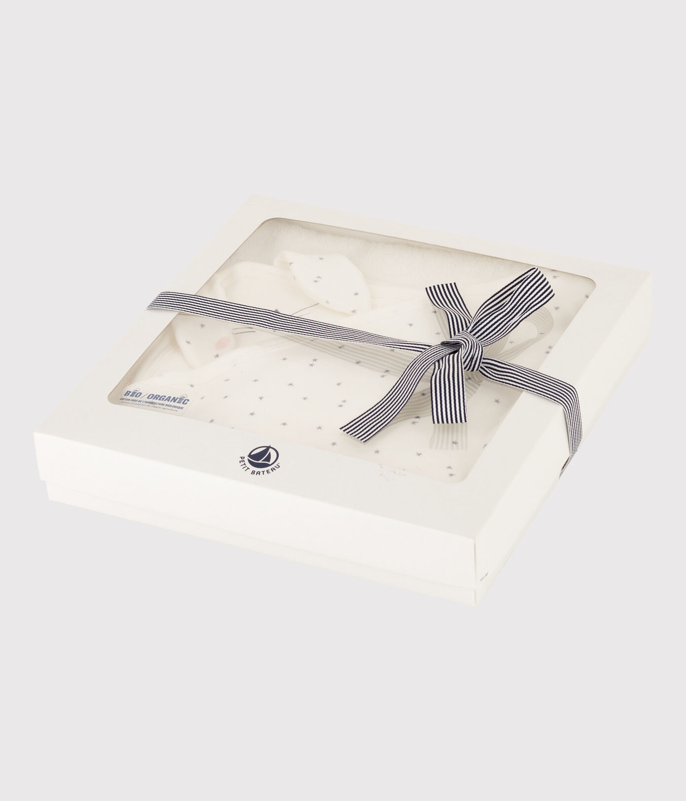 Carré de bain et doudou en coton